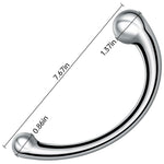 Double Ended Dildo Prostate Massager Anal Sex Toys For Men Women G Spot Stimulator Curved Dildo Stainless Steel Butt Plug Lesbian Sex Toys For Couples Prostate Massage Wand
