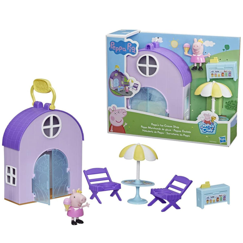Peppa Pig Peppa's Club Peppa's Ice Cream Shop Preschool Playset Toy, Includ