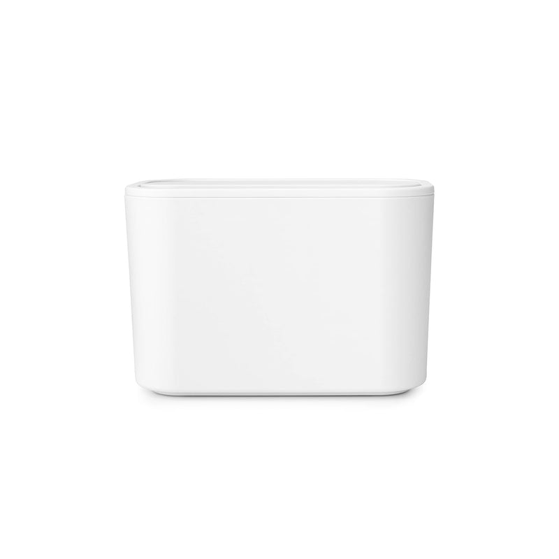 Mindset Bathroom Small Trash Caddy (White) Hygienic Basin Top Storage Can With S