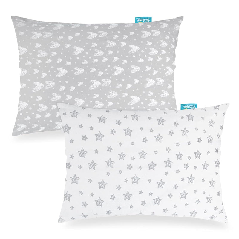 Organic Youth Pillowcase 2 Pack Fit Youth Pillow 16" X22“, 100% Jersey Cotton