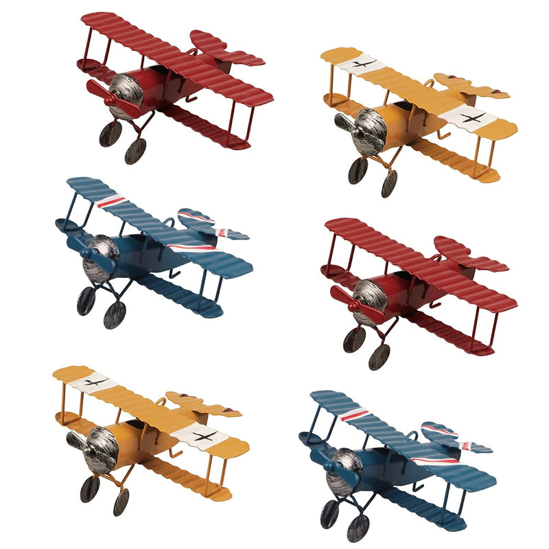 6 Pcs Metal Airplane Decoration Hanging Airplane Ornament For Boys Room Photo