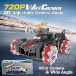 Rc Car With Camera For Kids, Remote Control 360° Rotating High Speed Stunt Vehicle Toy For Boys And Girls, Rechargeable Racing Drift Cars With Flashing Lights And Dynamic Sound For Adults