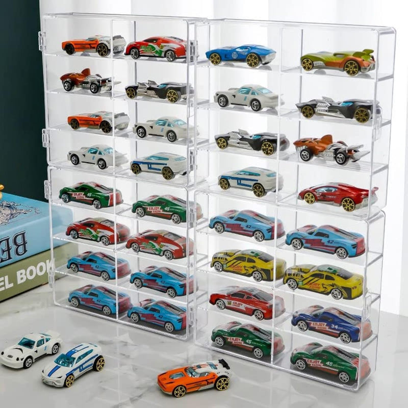 Hot 1/64 Scale Matchbox Wheels Toy Car Display Case Holds 32 Toy Cars Stora