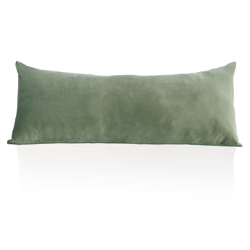 Sage Green Body Pillow Cover, 20 X 54 Velvet Pillow Covers Soft Body Pillow Pr