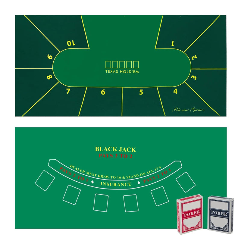 Poker Table Topper Blackjack Set Play Casino Games Using The Texas Holdem P