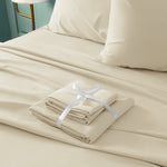 Hotel Luxury Bed Sheets Set 6 Piece(King, Cream/Beige) - Super Soft 1800 Thread Count 100% Microfiber Sheets With Deep Pockets, Wrinkle & Fade Resistant