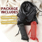 Bdsm Shibari Bondage Sex Rope - Bdsm Kit Adult Bondage Restraints Set Sex Toys For Women & Couples, 32 Feet 8Mm (Red, Black)