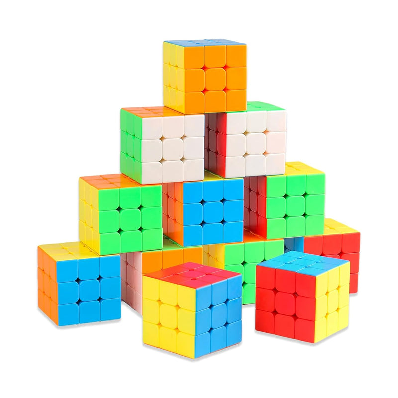 12 Pack Speed Cube 3X3 Set, Stickerless Cube 3X3, Party Favors For All Age,
