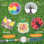 5 Pack Paint Your Own Stepping Stone Kit, Ceramic Painting Craft for Kids