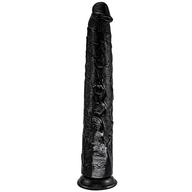 Big Black Dildo, 17 Inch Ultra Giant Realistic Dildos With Small Glans And Suction Cups, Huge Lifelike Fake Penis Anal Dildos Adult Sex Toy For Women Men