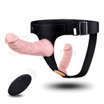 Harness Strap-On Vibrating Dildos - 10 Modes, Adjustable, Remote