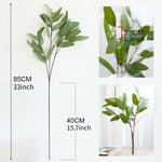 3 Pack Faux Real Touch Artificial Eucalyptus Stems with Seeds 31'' Tall Fake Plants Leaves Olive Tree Branches Faux Greenery Stems for Bridal Wedding Bouquet Vase Table Centerpiece Decor