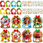 48 Pcs Christmas Picture Frame Craft Snow Globe Stickers for DIY Photo Frames and Decorations