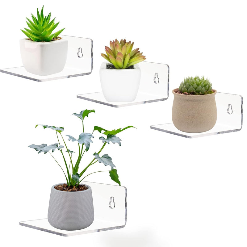 Acrylic Small Adhesive Wall Shelves,Mini Floating Shelves,Acrylic Display Shel