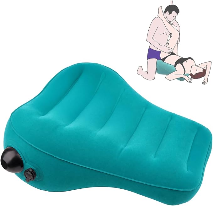 Inflatable Sex Position Pillow for Couples with Built-In Pump