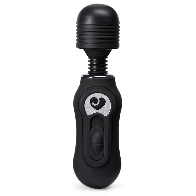 Black Micro Wand Vibrator With 3 Speeds & Flexible Neck - Plastic - Petite