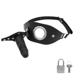 Penis Mouth Gag, Detachable Dildo Gag With Lock Strap On Bdsm Gag Adult Sex Toy (Black)