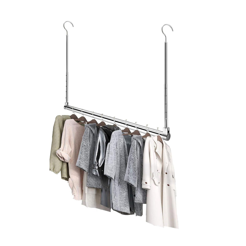 Adjustable Hanging Closet Rod, Extender Hanging Rod, Closet Hanging Organizer, H