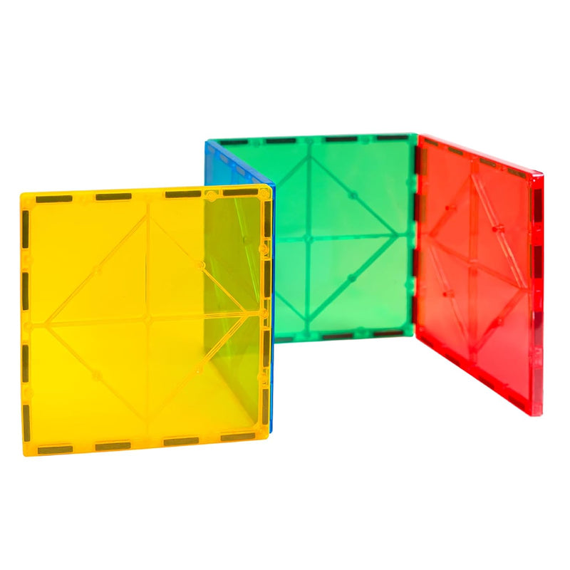 Happiness And Surprise 4 Pcs Large Square Shape Magnetic Tiles,Magnetic Til
