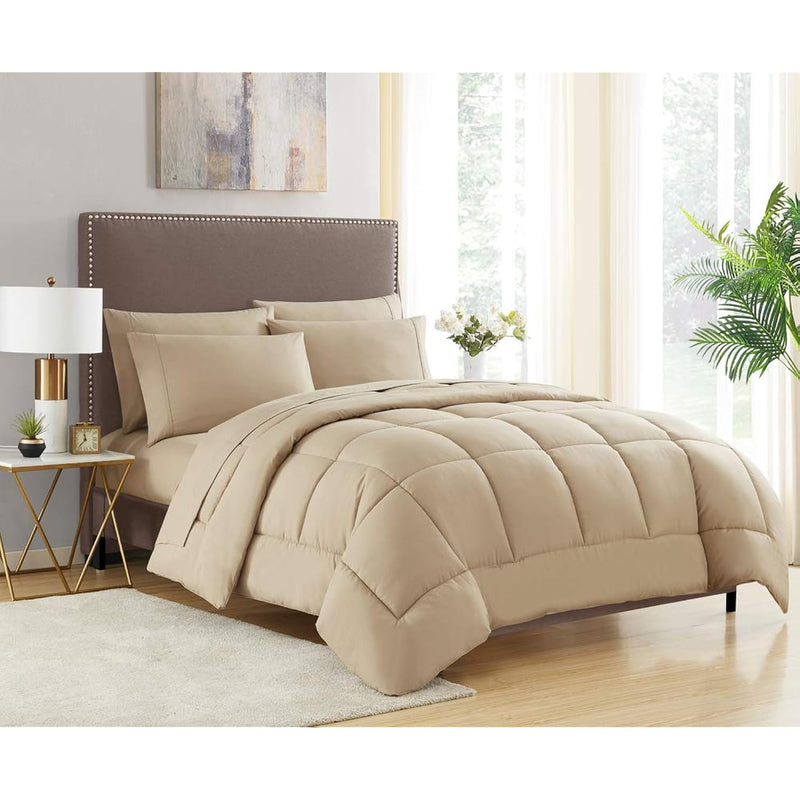 Down Alternative Comforter All Season Warmth Luxurious Plush Loft Microfiber F