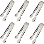 6PCS Ice Tongs Mini Sugar Tongs 4.25Inch Stainless Steel Small Serving Tongs, Small Kitchen Tiny Tongs for Appetizers,Tea Party, Coffee Bar, Desserts