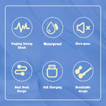 Gatling AV 2IN1 Detachable Vibrator 4 Flexible Sticks 10 Vibration Modes