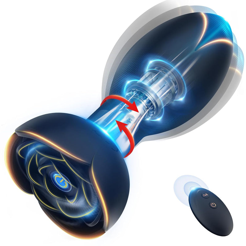 Anal Plug Vibrator With Remote Control Sex Toys For Men Women, Prostate Massager With 10 Rotation Vibration Modes, Adult Sex Toys Vibrating Butt Plug Anal Toys Vibrators Male Sex Toys Couple Pleasure