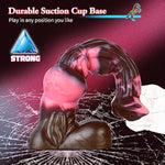 Dragon Dildo 10.2Inch Thick Horse Dildos With Knots, Huge Pink Silicone Monster Dildo Anal Plug Toys For Women And Couples