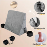 Multi-Function Sex Position Pillow with Handcuffs – Foam Cushion for Couples