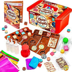 Kids Chocolate Making Kit with Candy Bar Molds, Lolly Sticks & Wrappers, Ages 8+