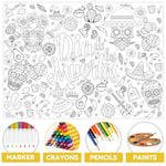 Giant Day of the Dead Coloring Poster, Sugar Skull Party Tablecloth & Banner