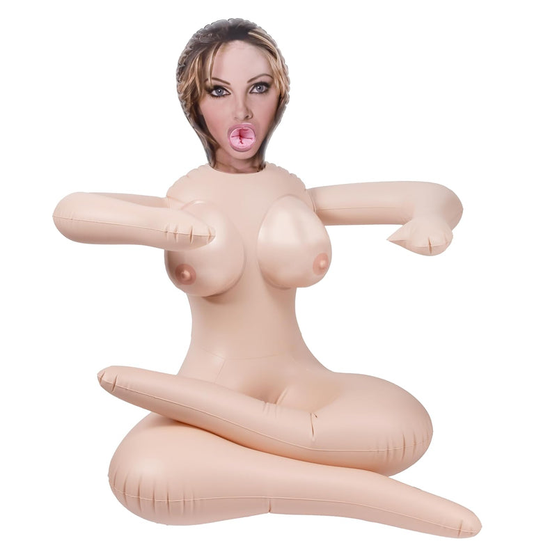 Wrap Around Lover Doll, Blow-Up Sex Doll With 3 Love Pasages, Male Masturbator, Ivory Se-1920-01-3