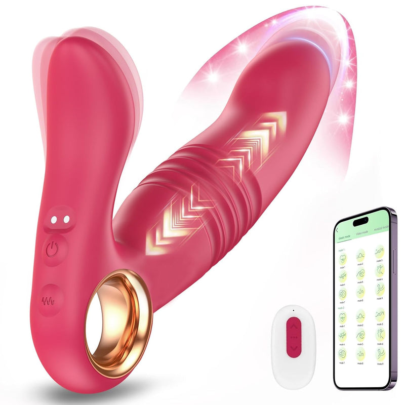 Vibrator G Spot Thrusting Dildo With Mimic Finger - Powerful Clitoral Anal Dildos Sex Toys Thrusting Vibrator With 9*9 Dual Mode Remote Control Vibrator Adult Toys, Sex Toy For Women & Couple Pleasure