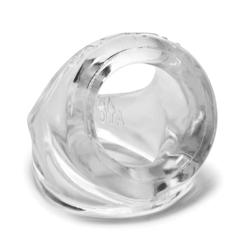 Unit-X - Sleek Silicone Cockring & Ball Sling - Stretchy, Ergonomic For Sexual Stimulation - Adjustable Men'S Pleasure & Intimate Toy - Adult Bondage Accessory - Clear