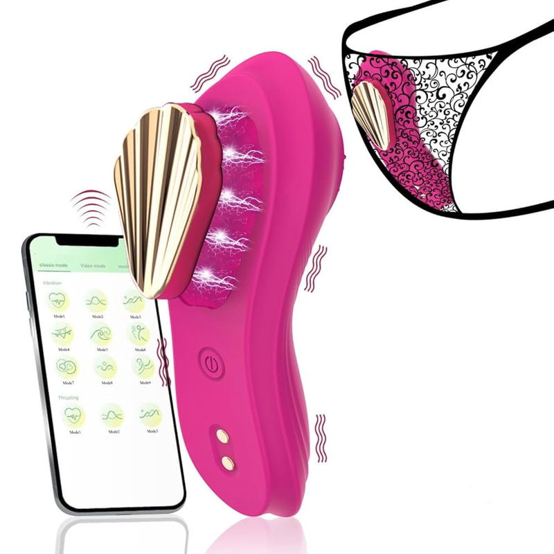 Wearable Panty Vibrator Remote Control With App, 9 Vibrations Adult Sex Toys For Women, Rechargeable Clitoral G Spot Vibrator Long Distance With Magnetic Clip Sex Toy