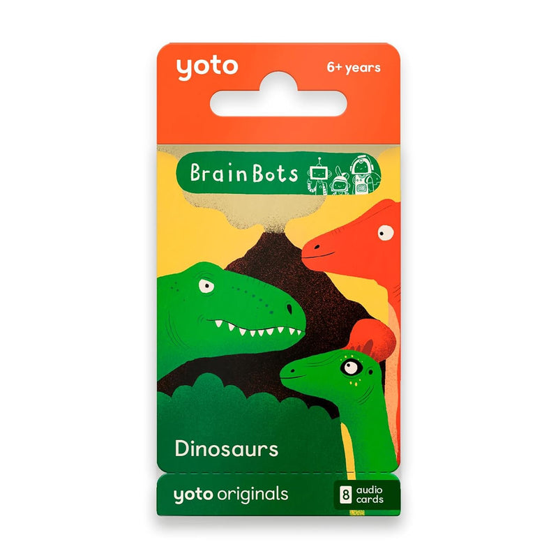 Yoto BrainBots: Dinosaurs – 8 Kids Audiobook Cards for Use with Yoto Player