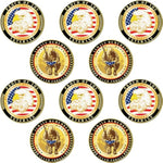 10 Pcs Military Challenge Coins Veterans Appreciation Gift,Retro Style