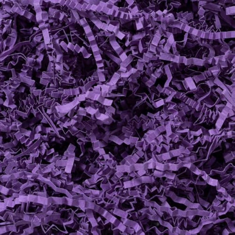 1/2 LB Crinkle Cut Paper Shred Filler 8 oz Purple Shredded Paper for Gift Boxes and Baskets