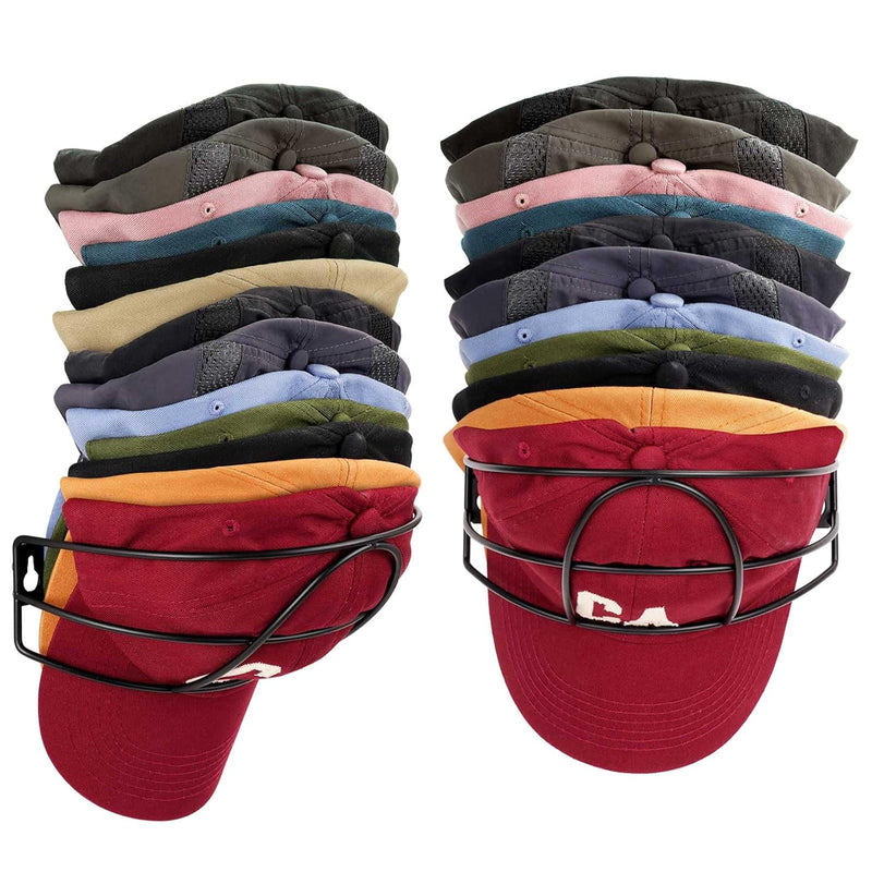 Hat Rack Wall Mount, [2-Pack] Metal Hat Organizer For Baseball Caps, Hat Storage
