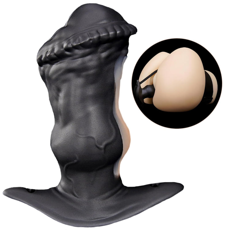 5.1" IponyStrap-On Wearable Adjustable Harness Anal Plug With Hands-Free Anal Training Set Suction Cup Silicone Sex Toy For Men Women Lesbian, Xl