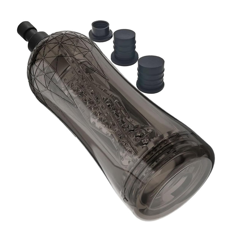 Male Masturbators With Massage Gun Adapter Sex Machine Automatic Thrusting Cup Sucking Toys Pocket Pussy Penis Stroker Male Adult Sex Toys(B)