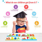 See and Spell Learning Toy with Wooden Letter Blocks for Kids Ages 3-6