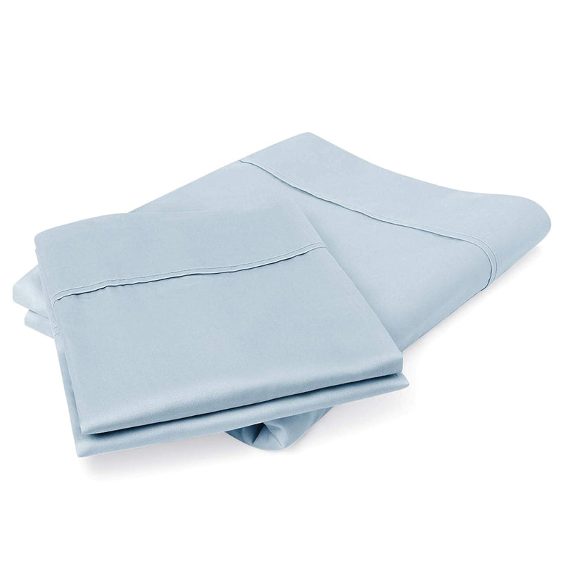 800 Thread Count 100% Egyptian Cotton Pillow Cases, Light Blue Queen Pillowcas