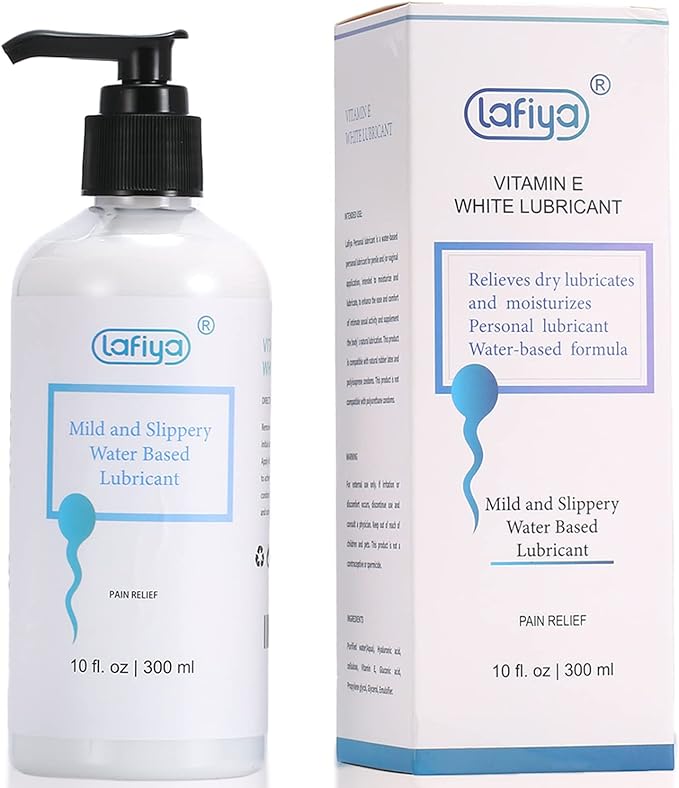 Water-Based Lubricant with Vitamin E - Creamy, Long-Lasting, Non-Sticky, 10 oz