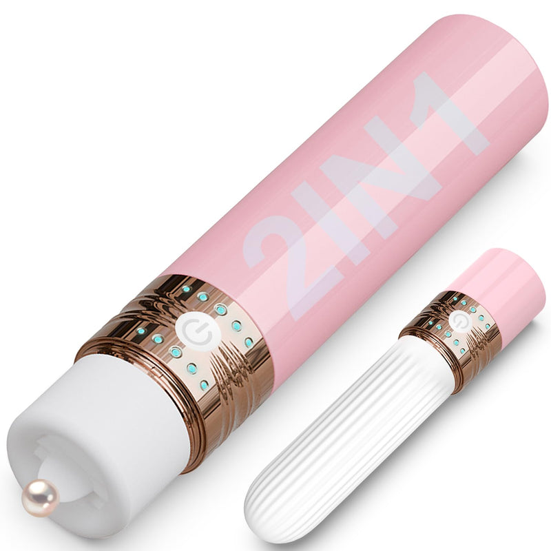 2 In 1 Licking & Vibration Functions Bullet Vibrator, Mini Vibrator Adult Sex Toys For Women, G Spot Vibrator Finger Sex Toy With Powerful Tongue Licking & Strong Vibration Clitoral Stimulator