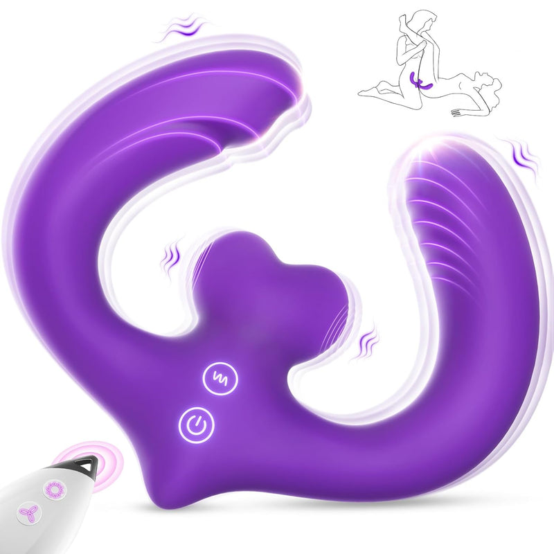 Double Ended Dildo Vibrator - Lesbian Sex Toys Vibrators For Couple With 7 Vibrating Modes, Double Dildo Remote Control Vibrator Strapless Dildo Lesbian Toys Long Dildo Sex Toy For Women