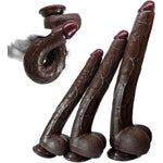 16.5" Brown Silicone Realistic Dildos, Extra Long Huge Dildo With Suction Cups For Prostate Stimulation Anal Plug, Soft Lifelike Fake Penis Big G-Spot Dildo Adult Sex Toys For Women Men (L)