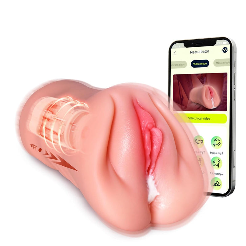 Pocket Pussy Sex Toys For Men - Male Masturbator Sex Doll With 9 Thrusting & Vibrating, App-Controlled Male Sex Toy With Realistic Tight Vagina, Soft Adult Toy For Men Pleasure & Penis Stimulation