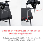 Adjustable Positioning Sex Table with Steel Frame and Rotating Stirrups