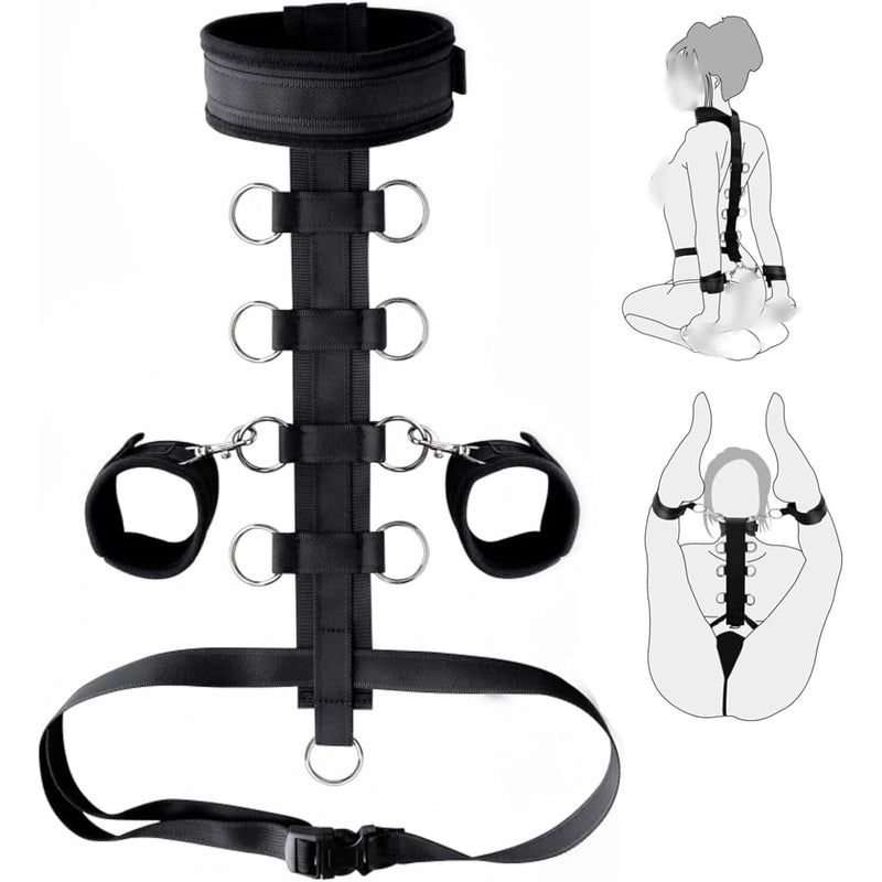 Bondaged Restraints Sex Spreaders Queen Bed Set For Women Submissive Kit Tied Up Adult Sex Playing Bed And Handcuffs Tools Neck Collar To Wrist Sex Restraining For Women Behind Back Set Sweater R2